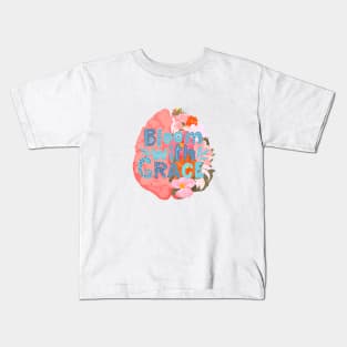 Bloom with grace Kids T-Shirt